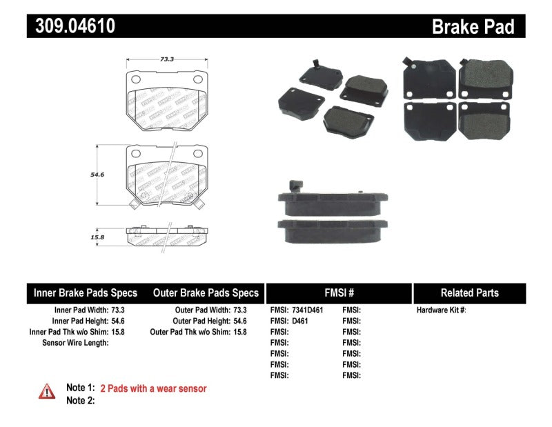Stoptech - StopTech Performance 06 - 07 WRX Rear Brake Pads - Demon Performance