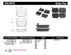 Stoptech - StopTech Performance 06 - 07 WRX Rear Brake Pads - Demon Performance