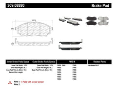 Stoptech - StopTech Performance 06 - 08 350Z w/ Std Brakes / 06 - 08 Infiniti G35 Front Brake Pads - Demon Performance