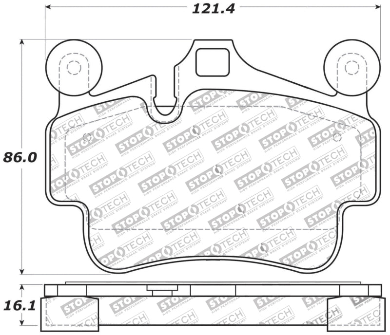 Stoptech - StopTech Performance 09 - 10 Porsche Boxster / 08 - 10 Boxster S/Cayman / 05 - 08 911 Front Brake Pads - Demon Performance