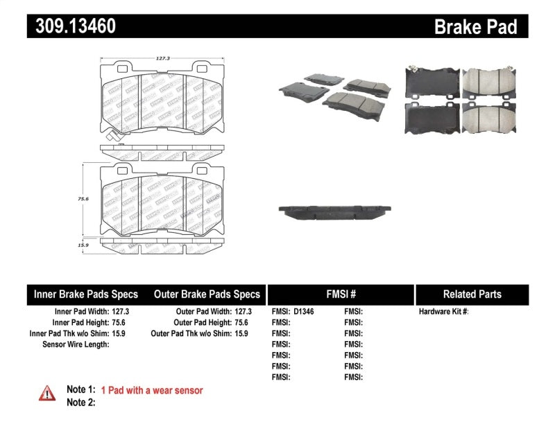 Stoptech - StopTech Performance 09 - 13 Infiniti FX35/FX37/FX45/FX50/08 - 13 G37 / 09 - 12 370Z Front Brake Pads - Demon Performance