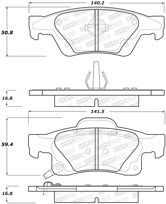 Stoptech - StopTech Performance 11 - 17 Dodge Durango Rear Brake Pads - Demon Performance