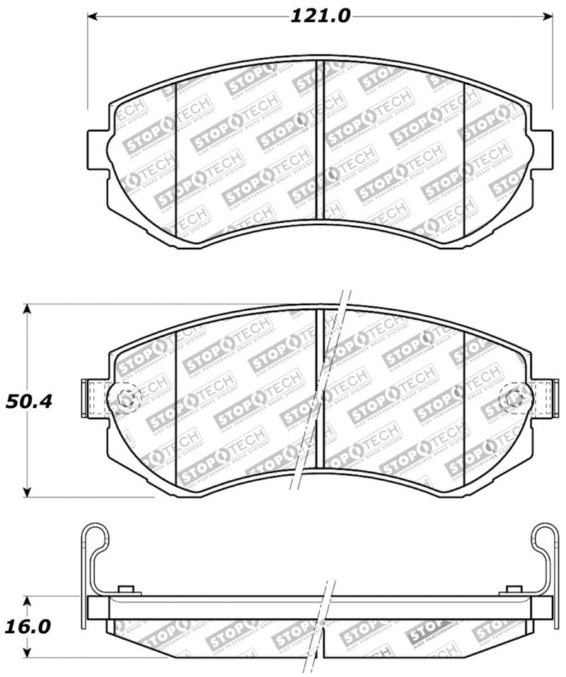 Stoptech - StopTech Performance 89 - 06/96 Nissan 240SX Front Brake Pads - Demon Performance