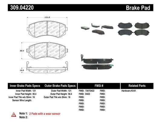 Stoptech - StopTech Performance 89 - 06/96 Nissan 240SX Front Brake Pads - Demon Performance