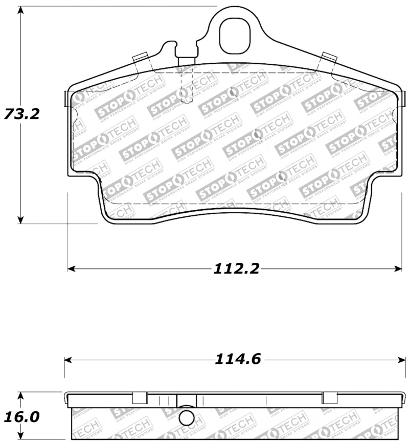Stoptech - StopTech Performance 97 - 04 Porsche Boxster / 00 - 08 Boxster S / 98 - 08 911 Rear Brake Pads - Demon Performance