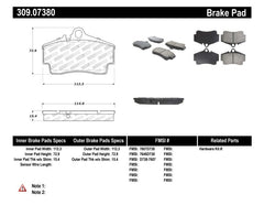 Stoptech - StopTech Performance 97 - 04 Porsche Boxster / 00 - 08 Boxster S / 98 - 08 911 Rear Brake Pads - Demon Performance