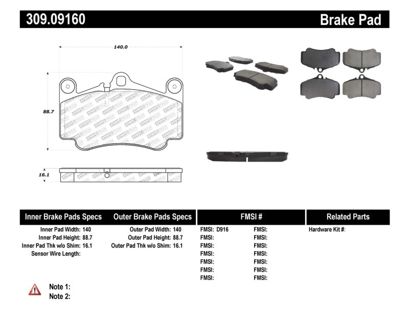 Stoptech - StopTech Performance Brake Pads - Demon Performance