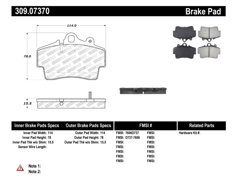 Stoptech - StopTech Performance Brake Pads - Demon Performance