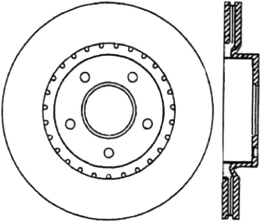 Stoptech - StopTech Power Slot 03 - 05 350Z / 03 - 04 G35 / 03 - 05 G35X CRYO Slotted Front Left Rotor - Demon Performance