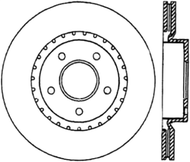 Stoptech - StopTech Power Slot 03 - 05 350Z / 03 - 04 G35 / 03 - 05 G35X CRYO Slotted Front Right Rotor - Demon Performance