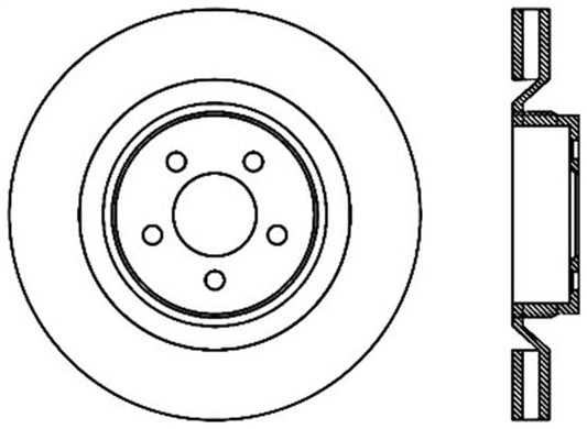 Stoptech - StopTech Power Slot 06 - 07 Chrysler SRT - 8 Front Left Cryo Slotted Rotor - Demon Performance