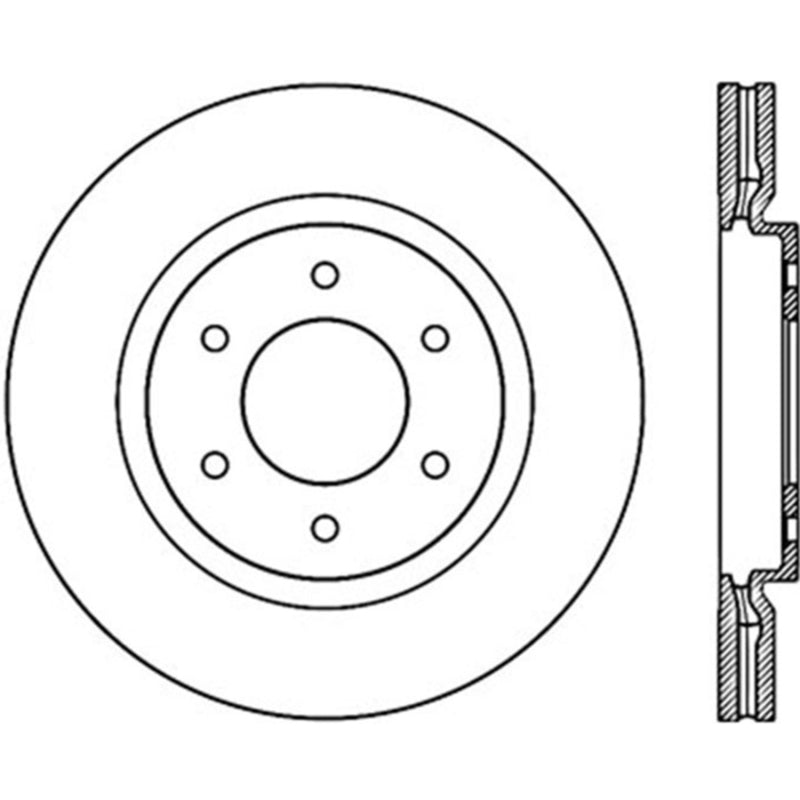 Stoptech - StopTech Power Slot 08 - 09 Infiniti QX4/QX56 / 07 - 09 Nissan Armada Left Front Slotted Cryo Rotor - Demon Performance