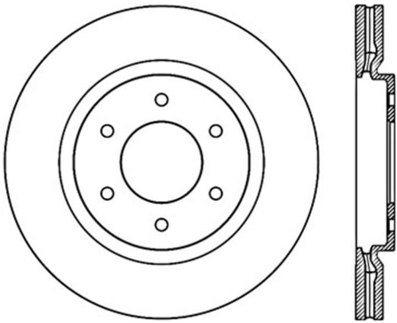 Stoptech - StopTech Power Slot 08 - 09 Infiniti QX4/QX56 / 07 - 09 Nissan Armada Right Front Slotted Cryo Rotor - Demon Performance