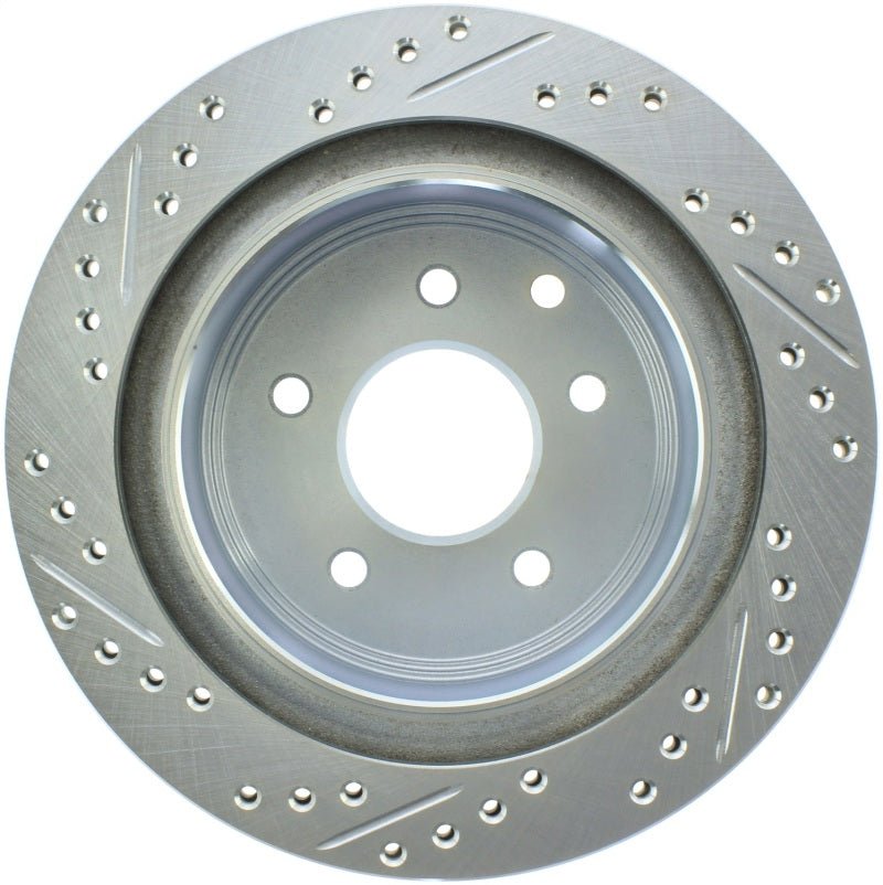 Stoptech - StopTech Select Sport Nissan Slotted and Drilled Left Rear Rotor - Demon Performance