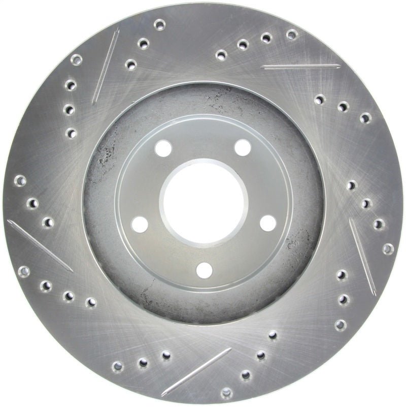 Stoptech - StopTech Select Sport Select Sport Nissan Slotted and Drilled Left Front Rotor - Demon Performance