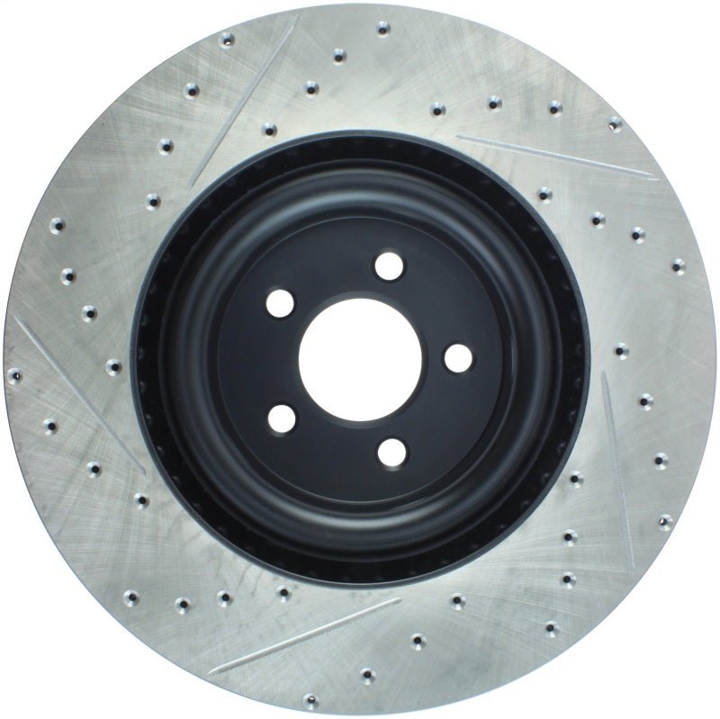 Stoptech - StopTech Slotted & Drilled Sport Brake Rotor - 2015 Ford Mustang GT - Front Left - Demon Performance