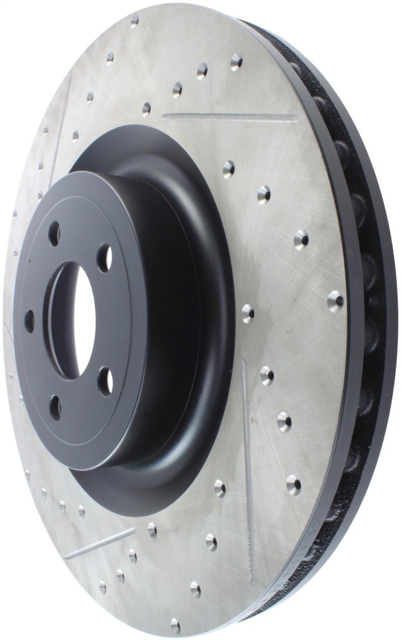 Stoptech - StopTech Slotted & Drilled Sport Brake Rotor - 2015 Ford Mustang GT - Front Right - Demon Performance