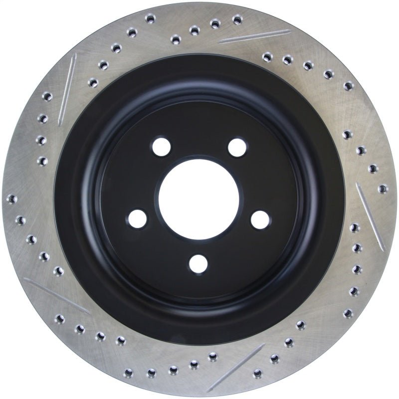 Stoptech - StopTech Slotted & Drilled Sport Brake Rotor - 2015 Ford Mustang GT - Rear Left - Demon Performance
