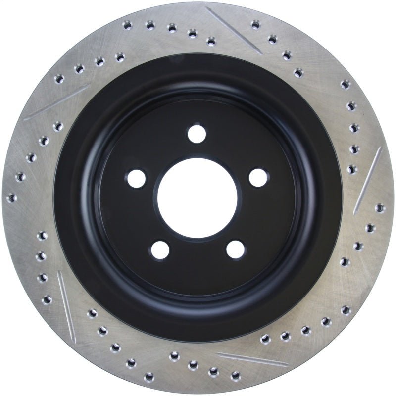 Stoptech - StopTech Slotted & Drilled Sport Brake Rotor - 2015 Ford Mustang GT - Rear Right - Demon Performance