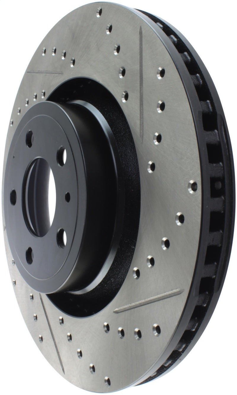 Stoptech - StopTech Slotted & Drilled Sport Brake Rotor - 2015 Ford Mustang Non - Brembo - Front Left - Demon Performance