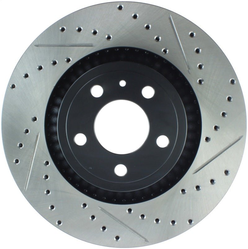 Stoptech - StopTech Slotted & Drilled Sport Brake Rotor - 2015 Ford Mustang Non - Brembo - Front Left - Demon Performance