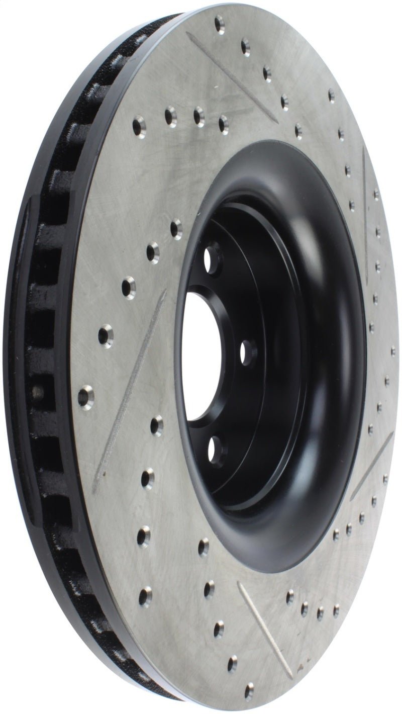 Stoptech - StopTech Slotted & Drilled Sport Brake Rotor - 2015 Ford Mustang Non - Brembo - Front Right - Demon Performance