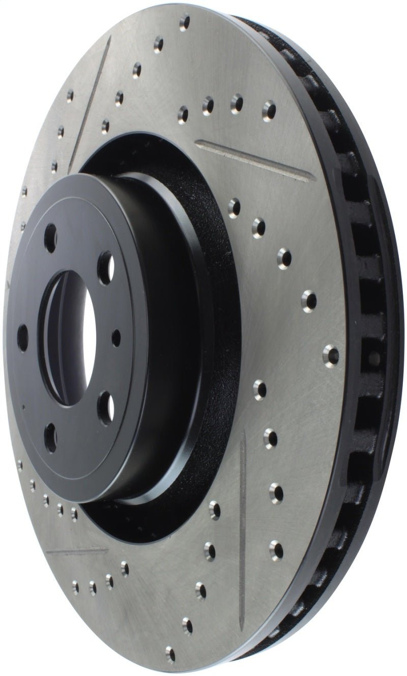 Stoptech - StopTech Slotted & Drilled Sport Brake Rotor - 2015 Ford Mustang Non - Brembo - Front Right - Demon Performance