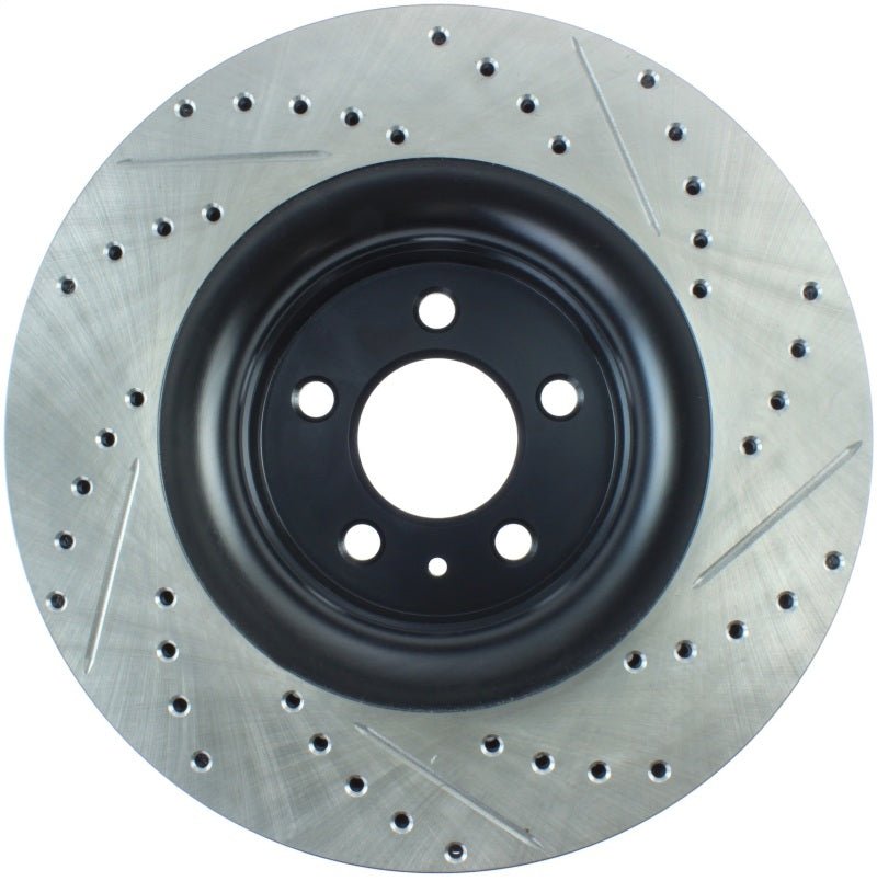 Stoptech - StopTech Slotted & Drilled Sport Brake Rotor - 2015 Ford Mustang Non - Brembo - Front Right - Demon Performance