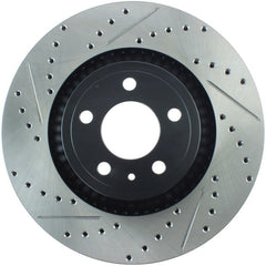 Stoptech - StopTech Slotted & Drilled Sport Brake Rotor - 2015 Ford Mustang Non - Brembo - Front Right - Demon Performance
