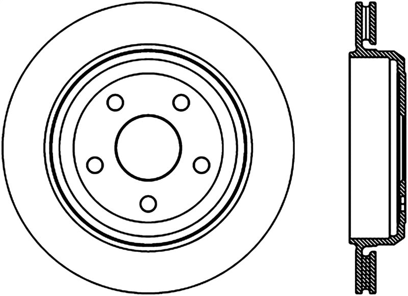 Stoptech - StopTech Slotted Sport Brake Rotor 11 - 17 Jeep Grand Cherokee (Excludes SRT8) - Demon Performance