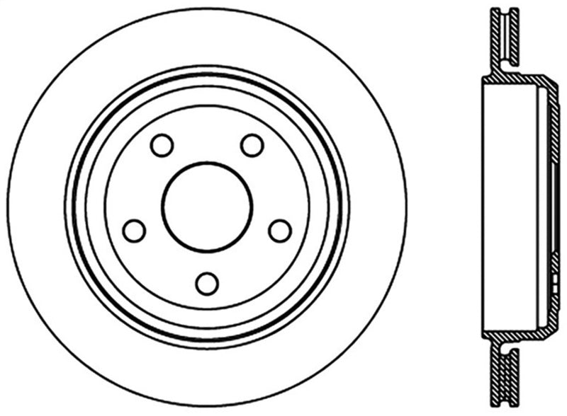 Stoptech - StopTech Slotted Sport Brake Rotor 11 - 17 Jeep Grand Cherokee (Excludes SRT8) - Demon Performance