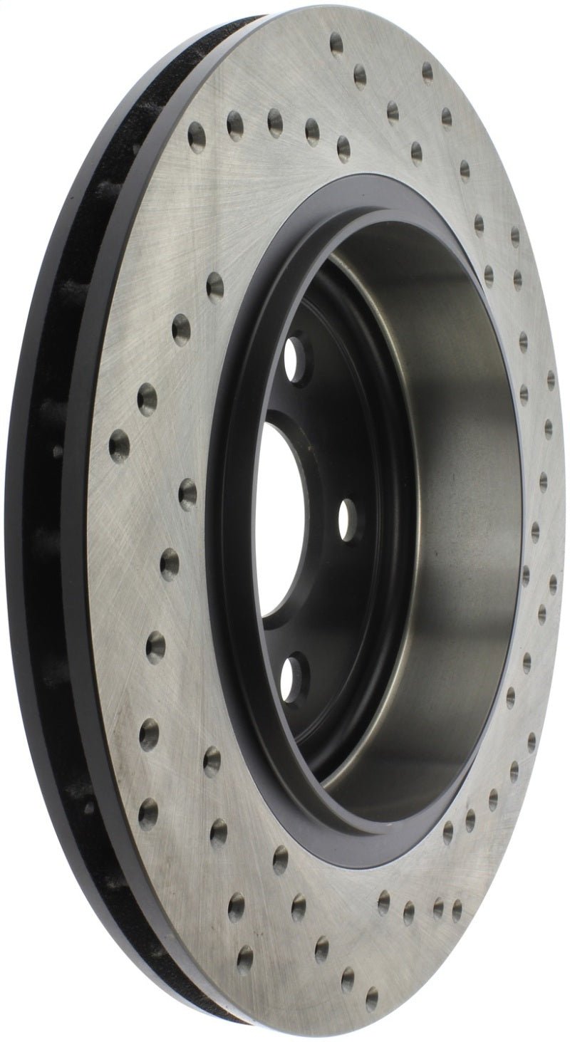 Stoptech - StopTech Sport Cross Drilled Brake Rotor - Front Left - Demon Performance