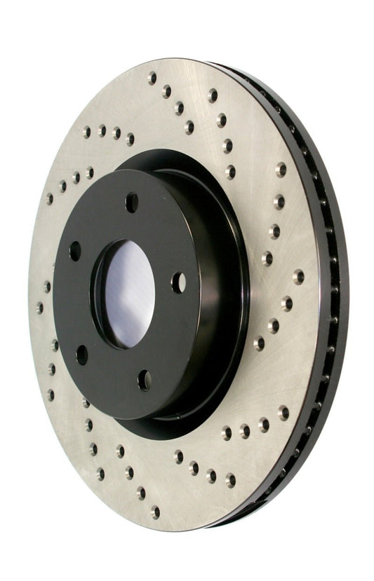 Stoptech - StopTech Sport Cross Drilled Brake Rotor - Front Left - Demon Performance