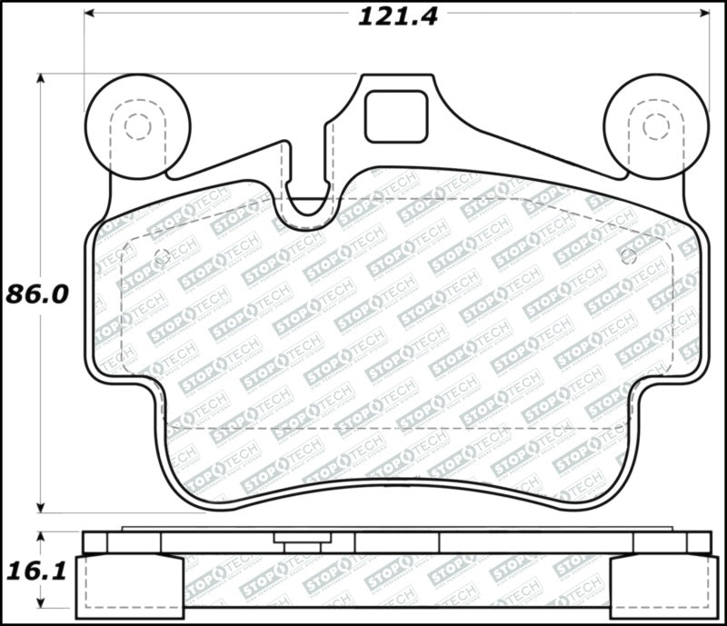 Stoptech - StopTech Street Select 17 - 18 Porsche 718 Boxster/Cayman (w/Ceramic Brakes) Front Brake Pads - Demon Performance