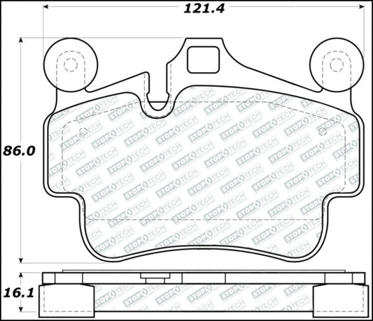 Stoptech - StopTech Street Select 17 - 18 Porsche 718 Boxster/Cayman (w/Ceramic Brakes) Front Brake Pads - Demon Performance
