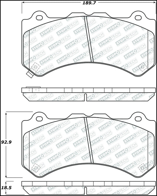Stoptech - StopTech Street Select Brake Pads - Front - Demon Performance