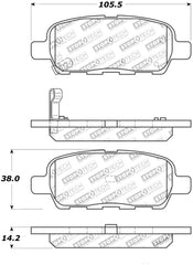 Stoptech - StopTech Street Touring 6/02 - 08 350z / 01 - 08 G35 Rear Brake Pads - Demon Performance