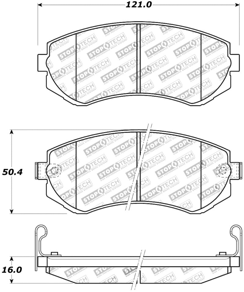 Stoptech - StopTech Street Touring 89 - 06/96 Nissan 240SX Front Brake Pads - Demon Performance
