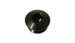 Vibrant - Vibrant Aluminum - 8AN ORB Slimline Port Plug w/O - Ring - Anodized Black - Demon Performance