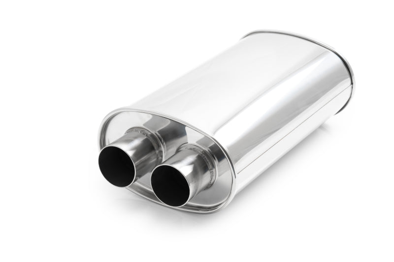 Vibrant - Vibrant Universal Streetpower 2.5in Stainless Steel Dual In - Out Oval Muffler - Demon Performance
