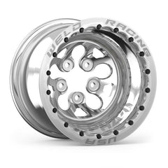 Weld - Weld Alpha - 1 15x12 / 5x4.5 BP / 4in. BS Polished Wheel - Black Double Beadlock MT - Demon Performance