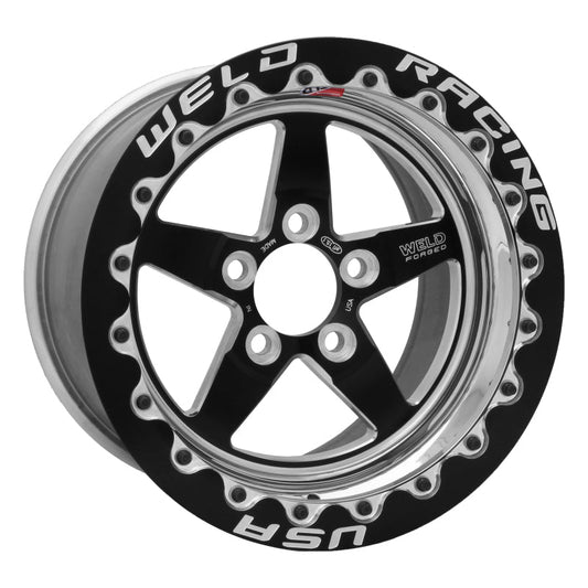 Weld - Weld S71 15x10.33 / 5x4.75 BP / 5.5in. BS Black Wheel (Medium Pad) - Black Single Beadlock MT - Demon Performance