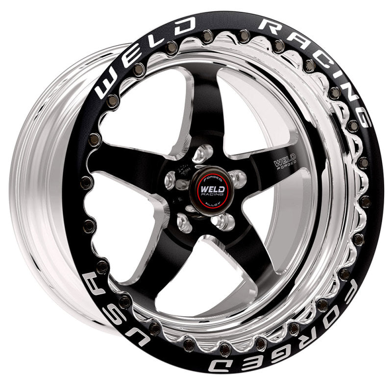 Weld - Weld S71 17x10 / 5x115mm BP / 5.2in. BS Black Wheel (High Pad) - Black Single Beadlock MT - Demon Performance
