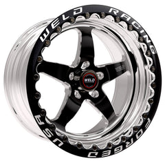 Weld - Weld S71 17x10.5 / 5x115mm BP / 6.7in. BS Black Wheel (High Pad) - Black Single Beadlock MT - Demon Performance