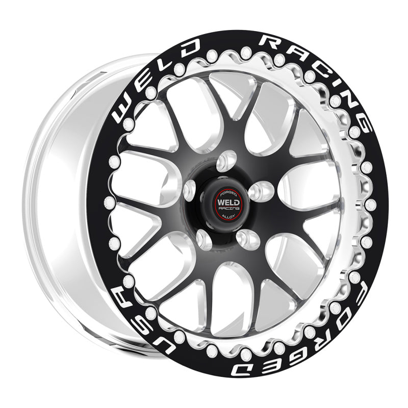 Weld - Weld S77 17x10 / 5x120mm BP / 43mm Offset / High Pad 7.2in. BS Polished Wheel - Single Beadlock - Demon Performance