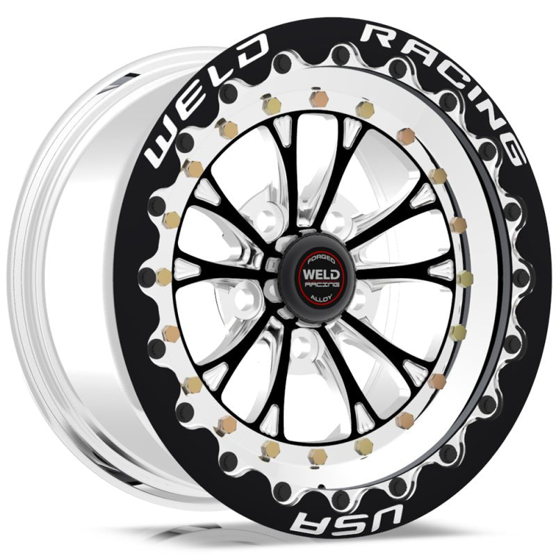 Weld - Weld Vitesse 15x10 / 5x4.75 BP / 5.5in. BS Black Wheel - Black Single Beadlock MT - Demon Performance