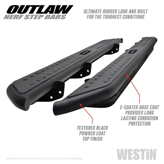 Westin - Westin 09-18 Dodge RAM 1500 Crew Cab Outlaw Nerf Step Bars - Demon Performance