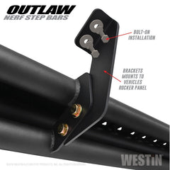 Westin - Westin 09-18 Dodge RAM 1500 Crew Cab Outlaw Nerf Step Bars - Demon Performance