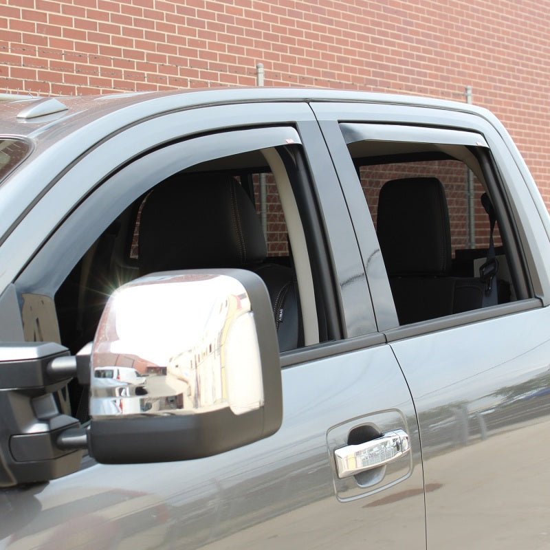 Westin - Westin 2016 - 2018 Nissan Titan XD/Titan Wade In - Channel Wind Deflector 4pc - Smoke - Demon Performance