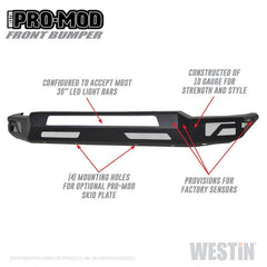 Westin - Westin 2019 Dodge Ram 1500 ( Excludes 1500 Classic & Rebel Models ) Pro - Mod Front Bumper - Demon Performance